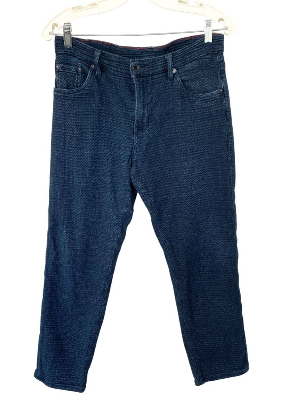 Raleigh Demin Graham Men's Relaxed Tapered Fit Pants Navy Blue Sz 30